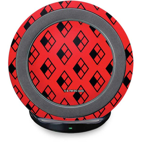 DC Comics Harley Quinn Logo Pattern Fast Charge Wireless Charging Stand Skin